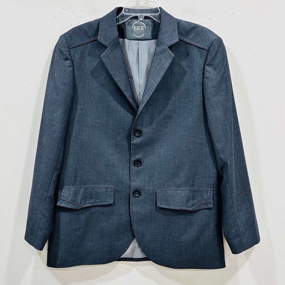 BKE Men’s Grey Pinstripe 3-Button Blazer Sport Coat Jacket‎ - Size M